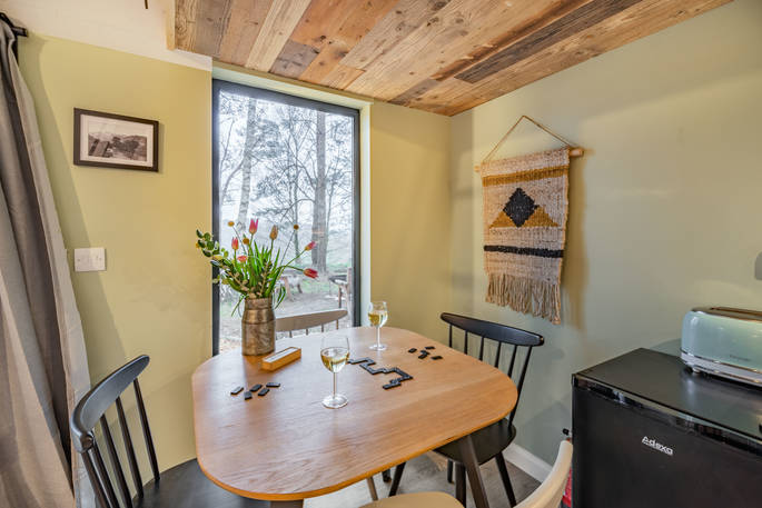 Merlin, The Lost Cabins dining, Edenhall Estate, Penrith, Cumbria