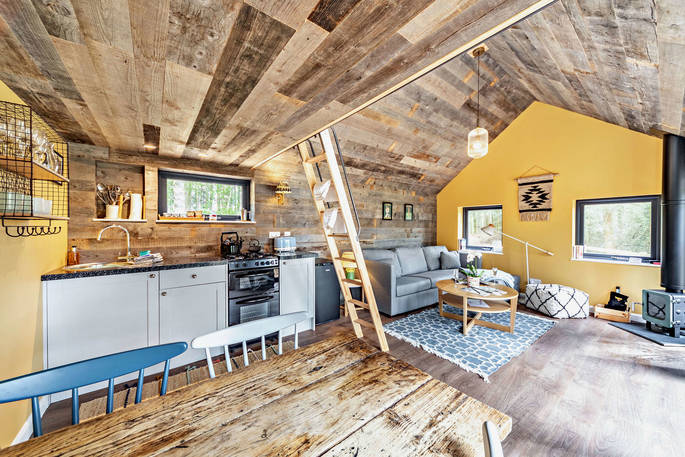 Romey, The Lost Cabins interior, Edenhall Estate, Penrith, Cumbria