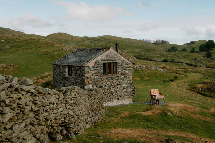 Bothy and bench