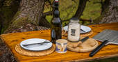 Hinterlandes Hidden Hut cabin outdoor dining experience, Lake District, Lorton, Cumbria