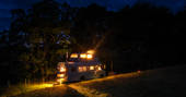 Hinterlandes bus at night in Cumbria
