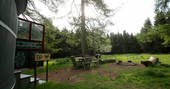 netherby woodland yurt outdoor seating area