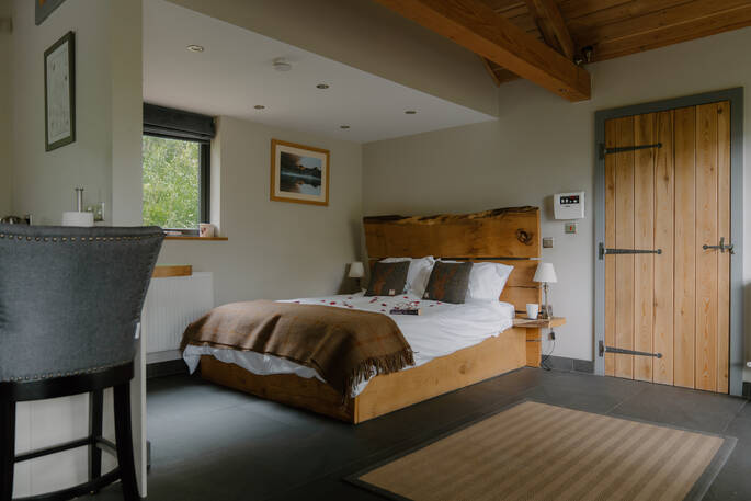 Edens Vale Lodge cabin bed, Penrith, Cumbria, England