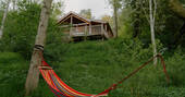 Edens Vale Lodge cabin hammock, Penrith, Cumbria, England