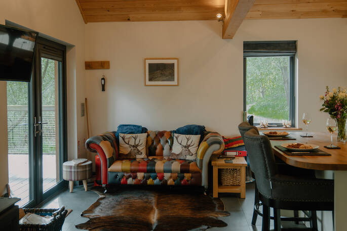 Edens Vale Lodge cabin interior, Penrith, Cumbria, England