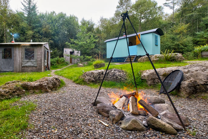 Blencathra Shepherd's hut firepit, Penrith, Cumbria