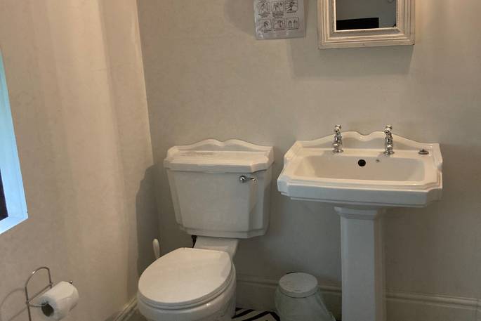 The Gritstone safari tent bathroom, The Gathering, Hope Valley, Derbyshire