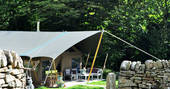 The Gritstone safari tent, The Gathering, Hope Valley, Derbyshire