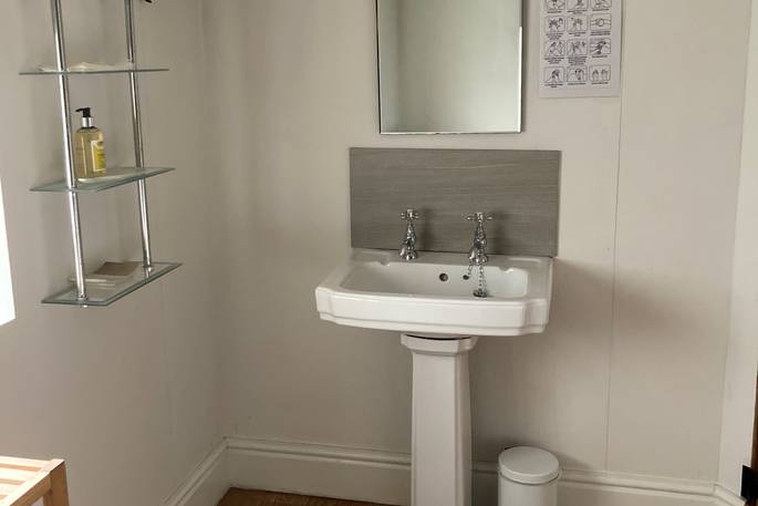 The Swaledale safari tent bathroom, The Gathering, Hope Valley, Derbyshire