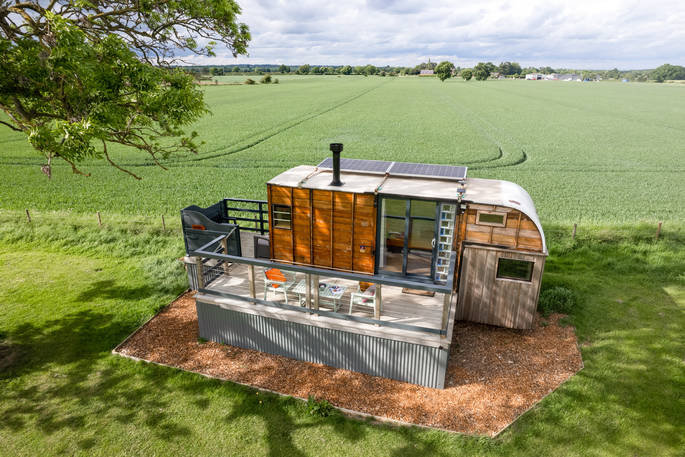 drone view of Jennings horsebox in Derbyshire
