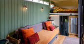 sofa at Jennings horsebox in Derbyshire