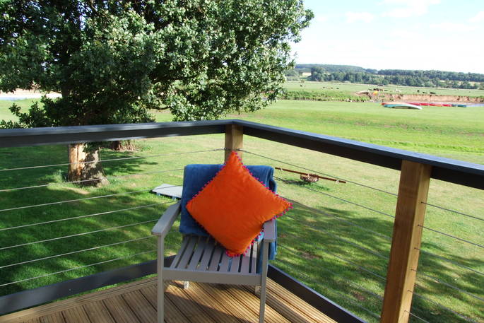 view from the porch at Jennings horsebox in Derbyshire