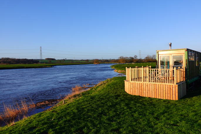 Martin Green horsebox on the banks of the Trent at Trent Adventure in Derbyshire