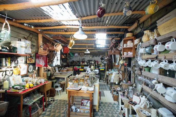 Inside Acorn Antiques at Acorn Farm in Devon