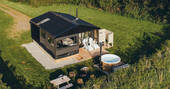 Aerial view of the cabin