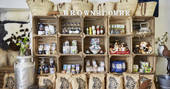 The fully stocked larder store at Brownscombe in Devon