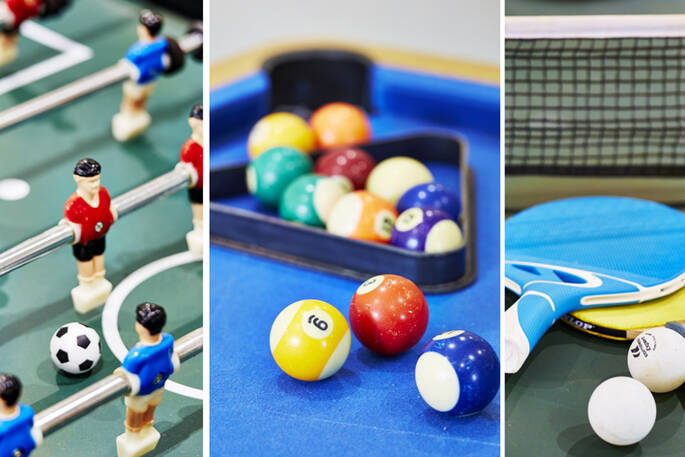Fun for all the family at the games room at Brownscombe in Devon