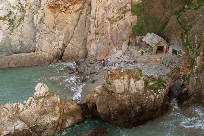 Beach hut from the side