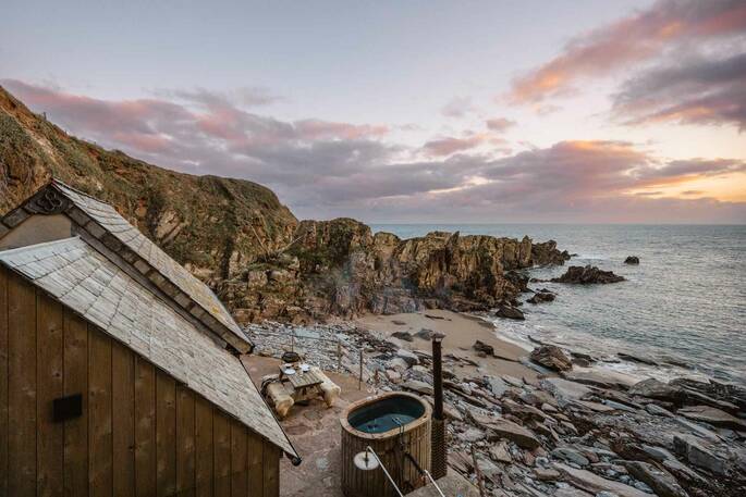 Exterior view of the beach hut