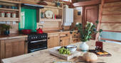 The Devon Den cabin kitchen, Germansweek, Devon