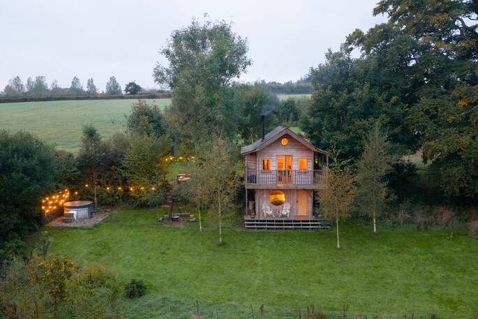 Fairy lights outside