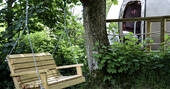 Sit on the tree swing and watch the world go by at The Pheasant's Retreat in Devon