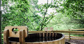 Your own private hot tub at Pheasant's Retreat in Devon