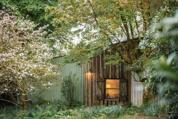 Barn on the moor front exterior