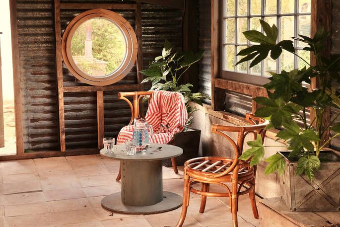 Great Burrow Cottage seating area