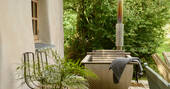 Great Burrow Cottage wood fired hot tub