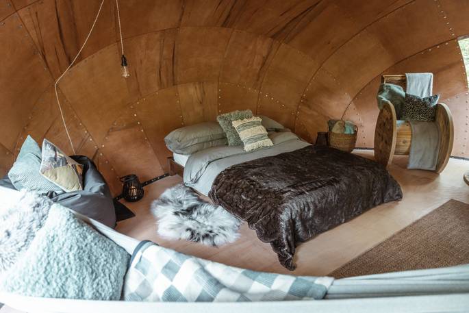Hush cabin truffle dome - bed, Honeydown at Hatherleigh, Devon