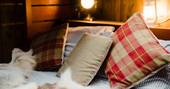honeyside down cosy cabin romantic getaway interior bedroom king-size bed 