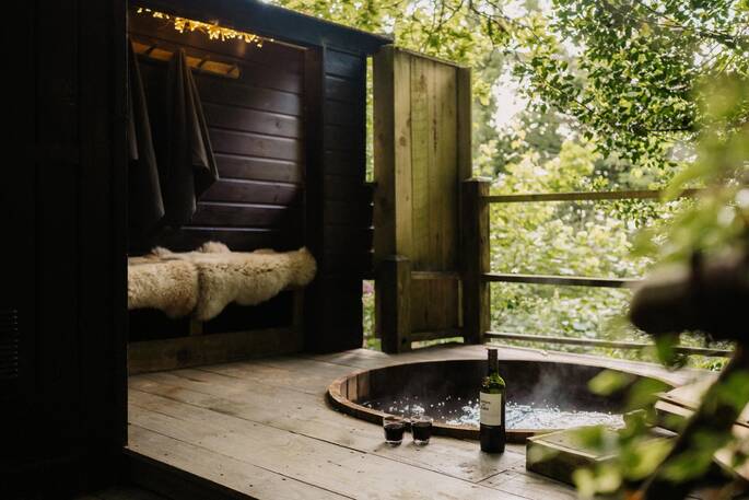 Communal hot tub and seating