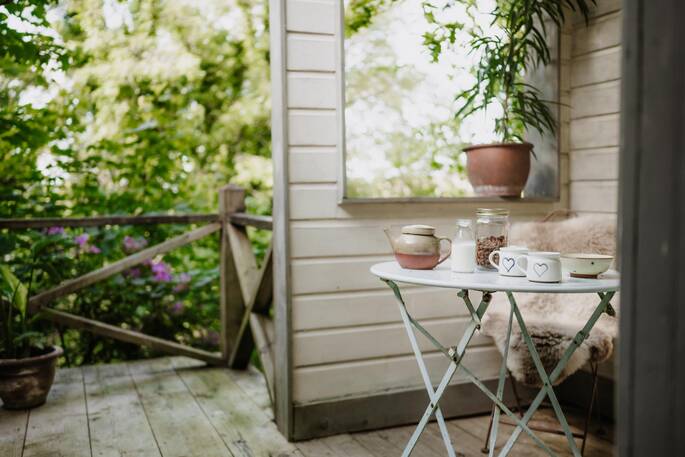 Outdoor table and tea