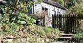 The Batman's Summerhouse cabin exterior, Riverleigh, Kingsbridge, Devon