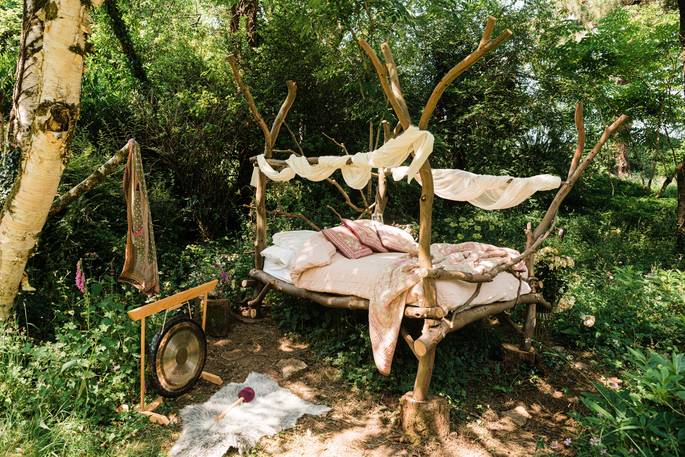 Sleep under the stars at Midsummer Meadow Bed, Southcombe Barn in Devon