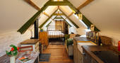 The bothy indoors at Southcombe Piggery, Dartmoor, Devon