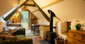 The bothy inside at Southcombe Piggery, Dartmoor, Devon