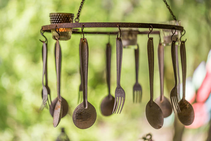 the woodland retreat cutlery chandelier 
