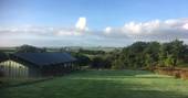 Endless space for picnics or family games at Taw safari tent, in Devon