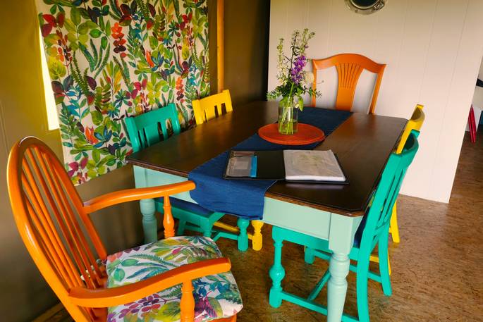 Taw Dining Table, Welcombe Meadow safari tents, High Bickington, Umberleigh, Devon