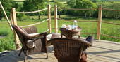 Sit and relax on the decking of Torridge at Welcombe Meadow and enjoy the views of Devon