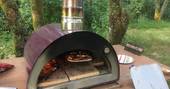 Torridge pizza oven, Welcombe Meadow safari tents, High Bickington, Umberleigh, Devon