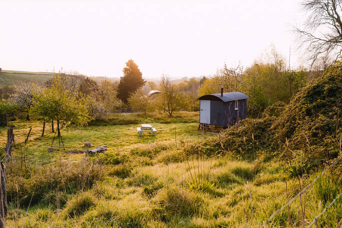 Old Orchard Shepherd's Hut surrounding area, West Town Farm, Exeter, Devon