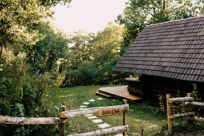 Path to the cabin entrance