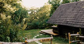 Path to the cabin entrance