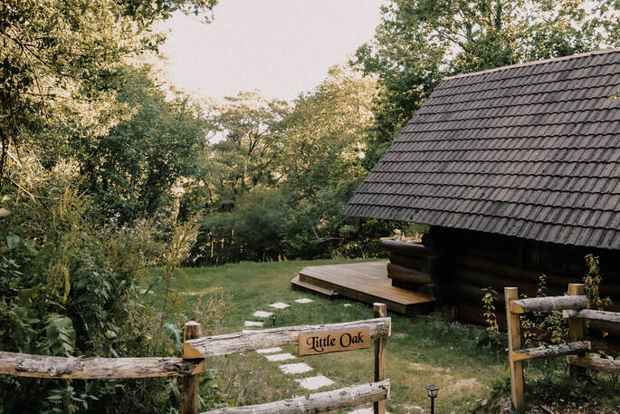 Path to the cabin entrance