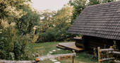 Path to the cabin entrance