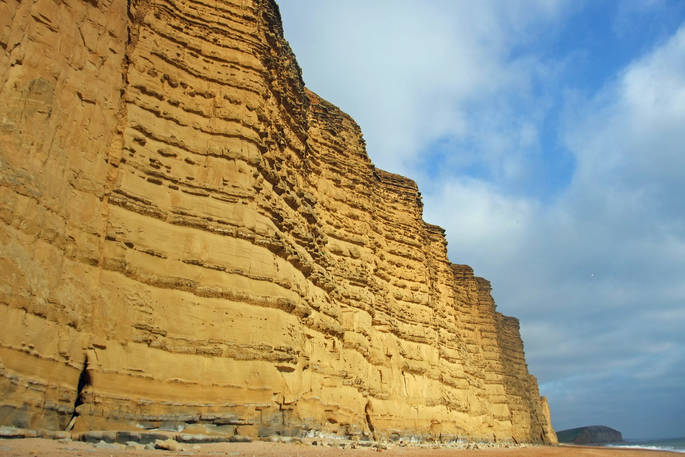 Cliffs along the Jurassic Coast in Dorset