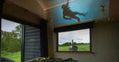 The Heron cabin film projector, Sturminster Newton, Dorset
